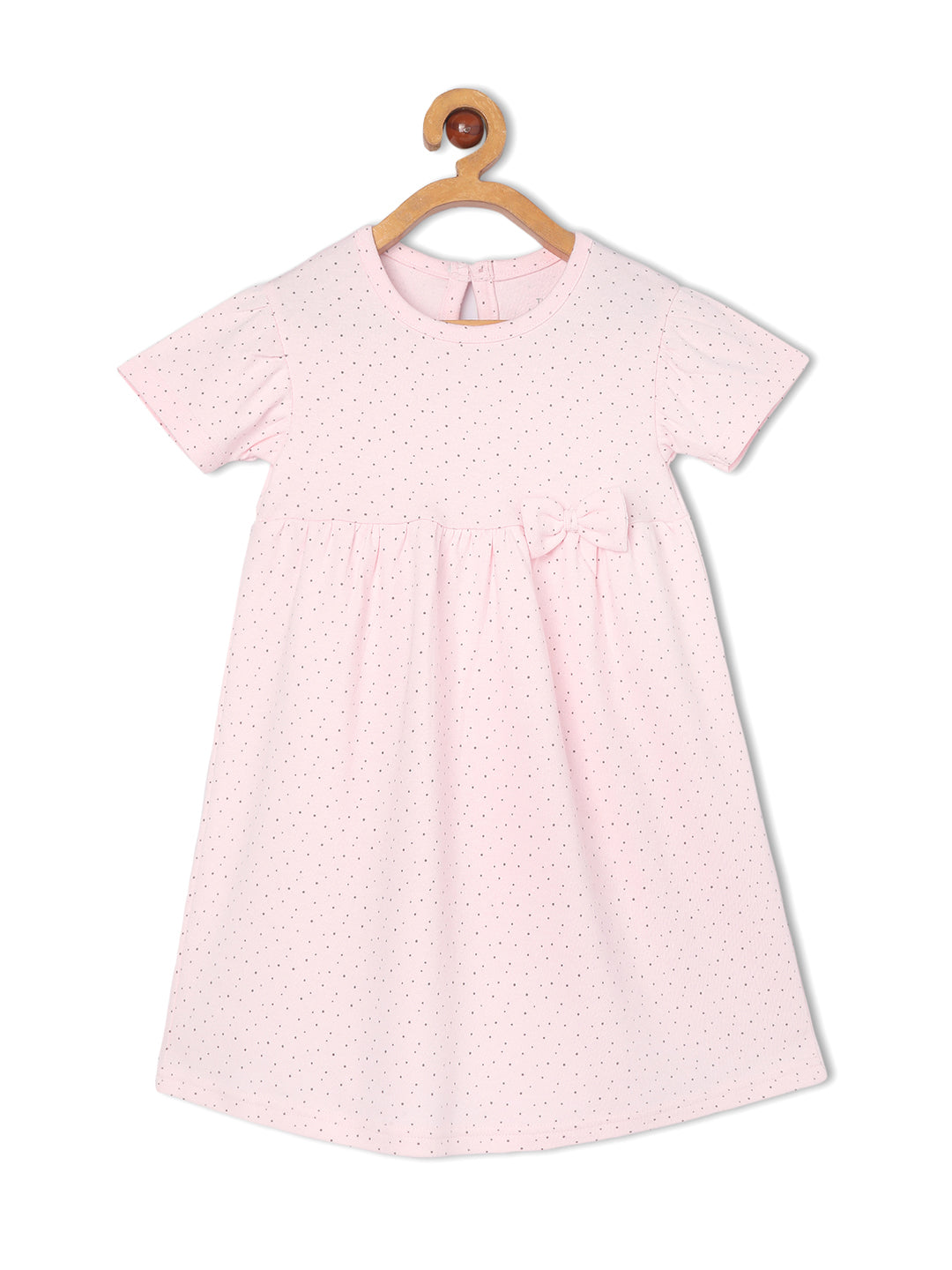Polka Dotted Girls Casual Dress