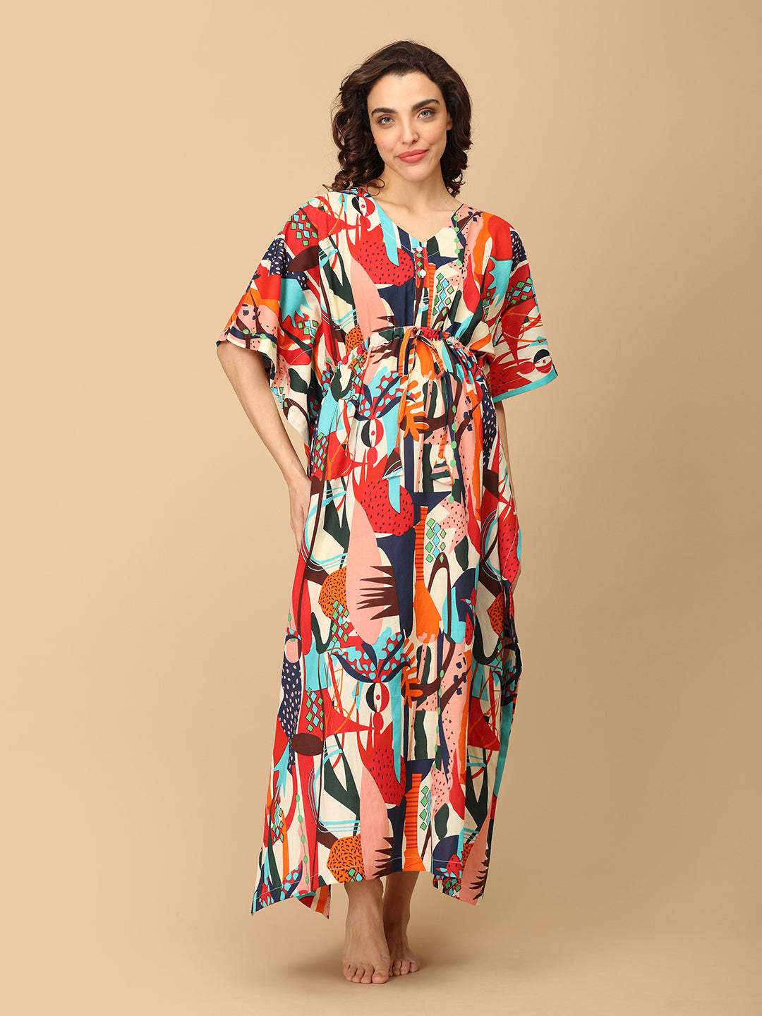 Pop & Float Maternity and Nursing Kaftan Nighty