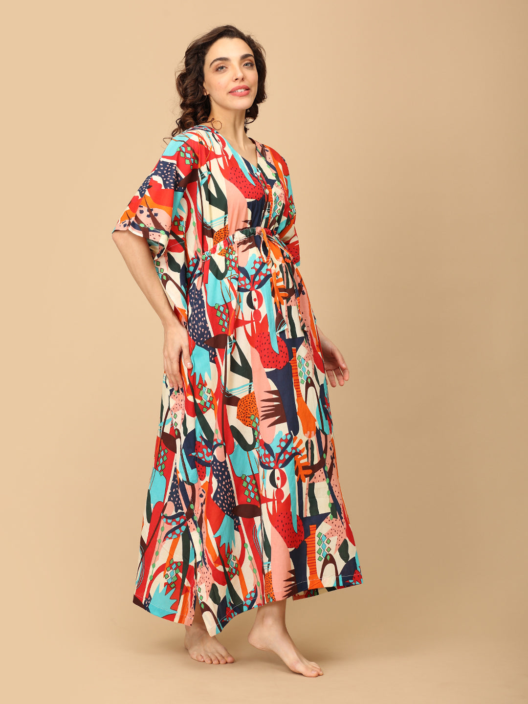 Pop & Float Maternity and Nursing Kaftan Nighty