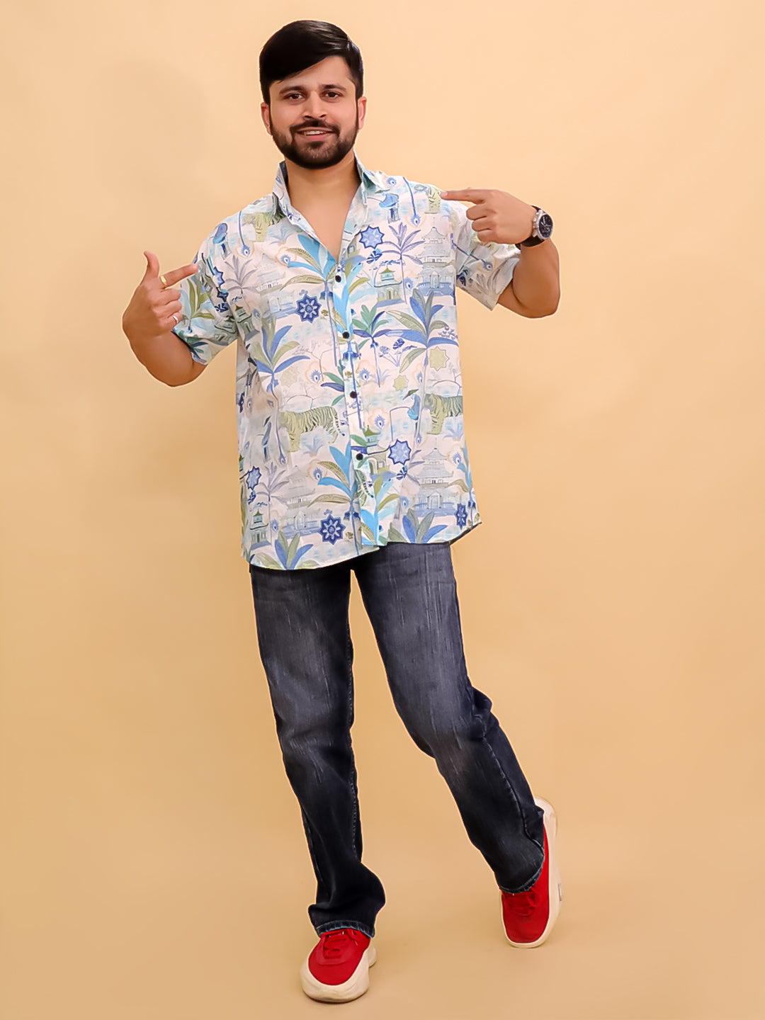 Prowl Patrol Jungle Print Men's Shirt