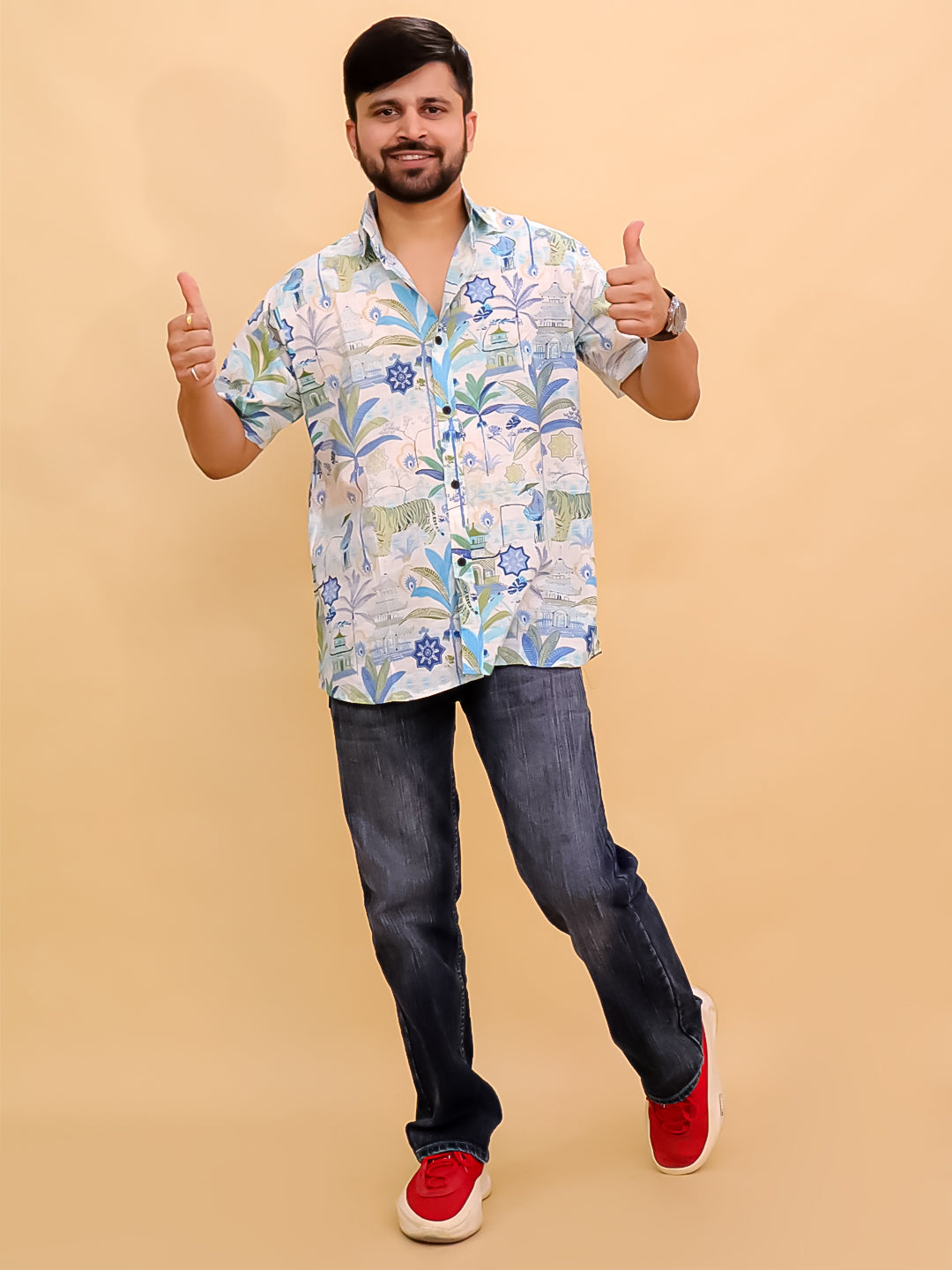 Twinning Combo- Prowl Patrol Jungle Print Men's Shirt and Boys Shirt