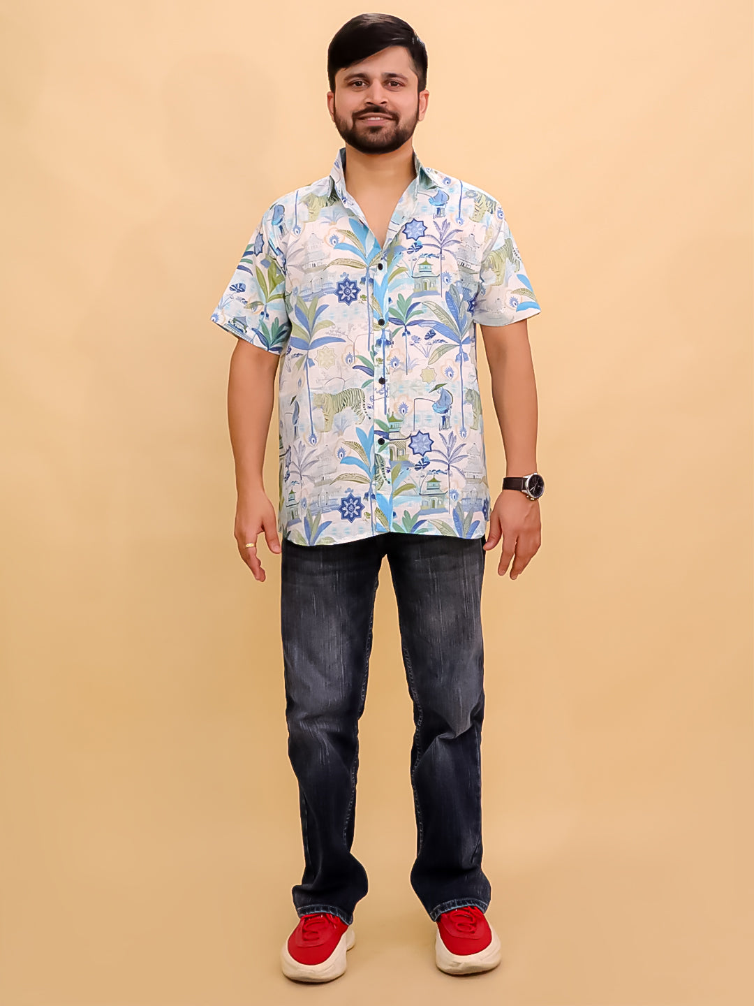 Twinning Combo- Prowl Patrol Jungle Print Men's Shirt and Boys Shirt