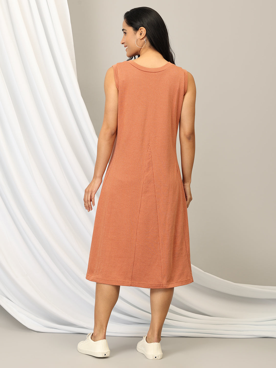 Pumpkin Spice Maternity and Nursing Sleeveless Winter Dress