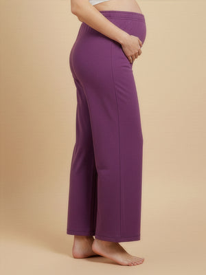 Purple Frostbite Maternity And Nursing Hoodie Pajama Loungewear Set - The Mom Store