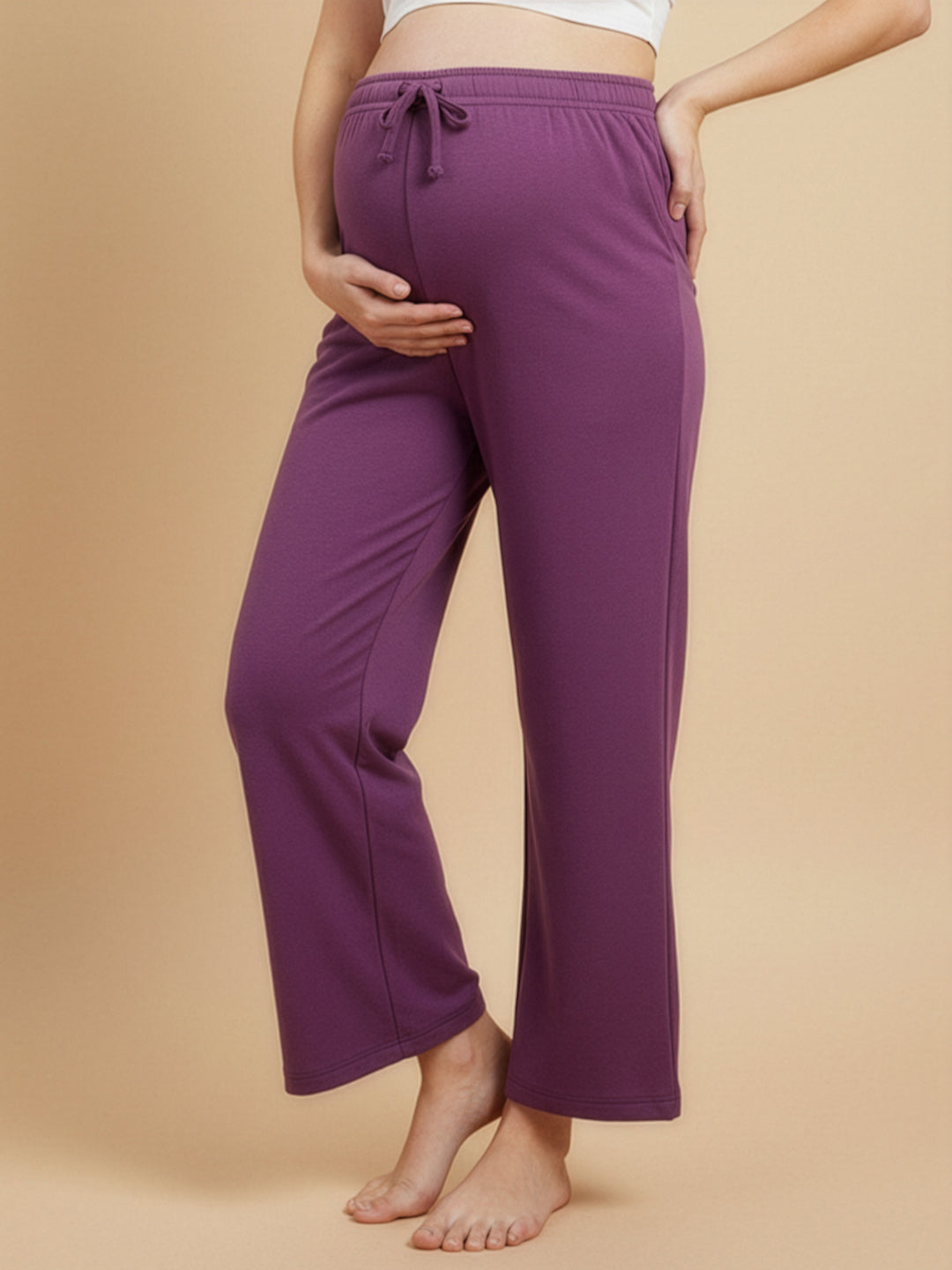 Purple Frostbite Maternity And Nursing Hoodie Pajama Loungewear Set