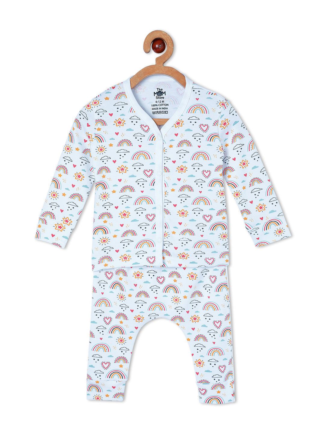 Newborn and Infant Pajama Set Combo of 3: Rainbow Land-Animal Party-Sleep Munchkins