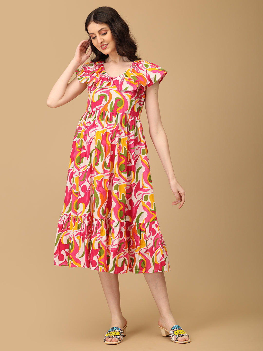 Rainbow Runway Maternity and Nursing Dress