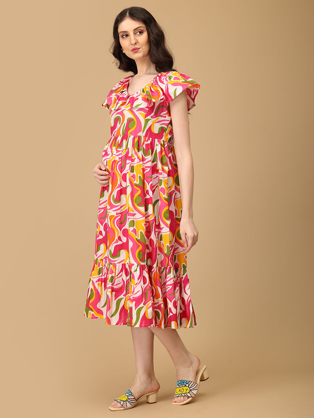 Rainbow Runway Maternity and Nursing Dress