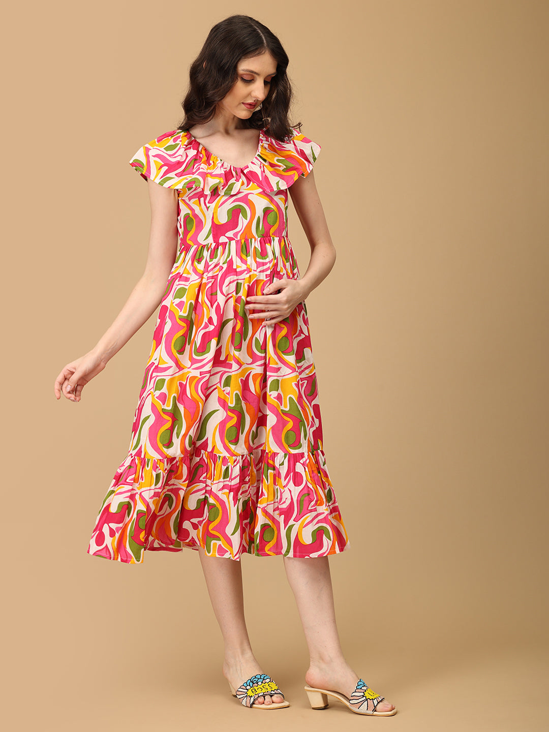 Rainbow Runway Maternity and Nursing Dress