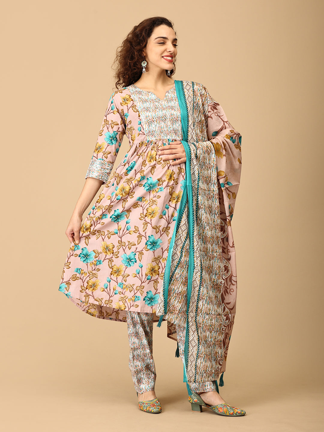 Rangila Ras Maternity and Nursing Kurta Set With Dupatta