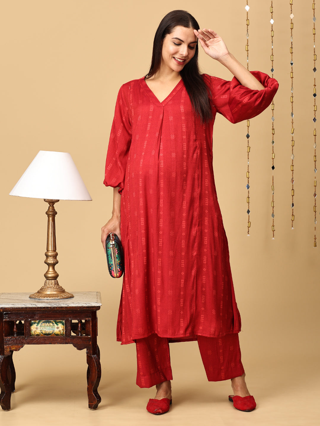Red-y to Romance Maternity and Nursing Co Ord Set