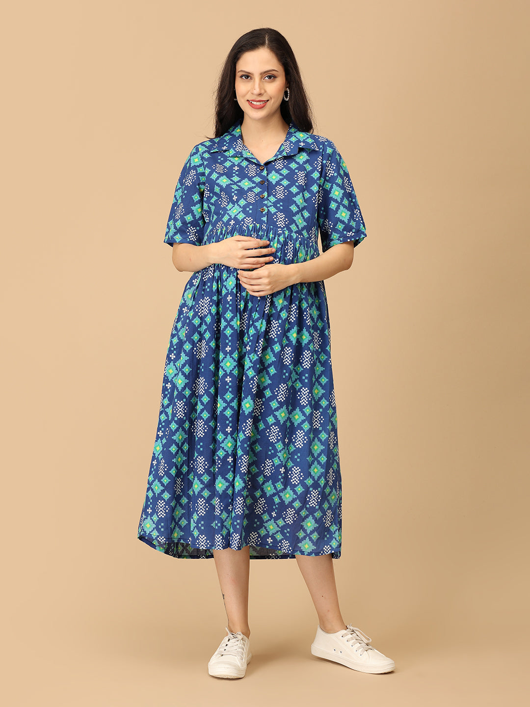 Riot of Hues Maternity and Nursing Dress