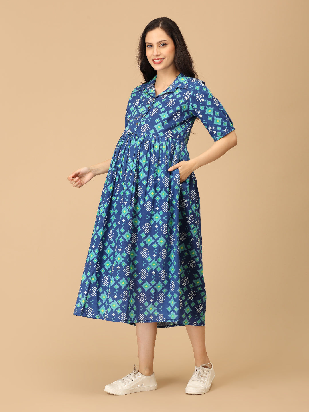 Riot of Hues Maternity and Nursing Dress
