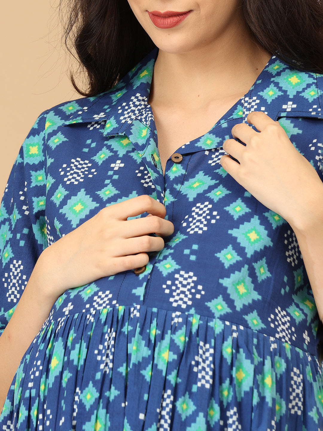 Riot of Hues Maternity and Nursing Dress
