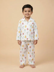 Baby and Kids Pajama Nightsuit Set- Robo Club