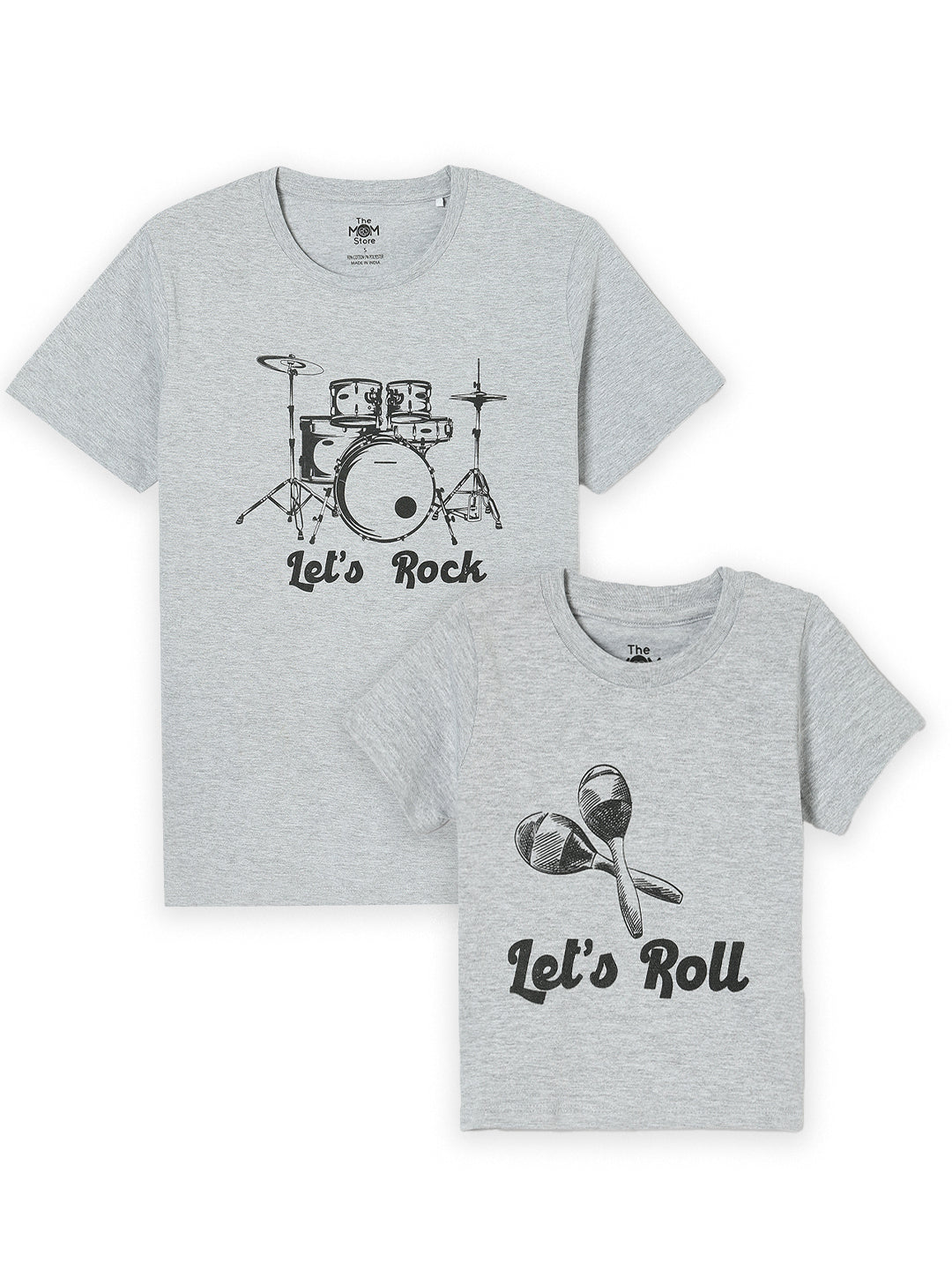 Rock & Roll Matching Family T-shirt - Combo of 2