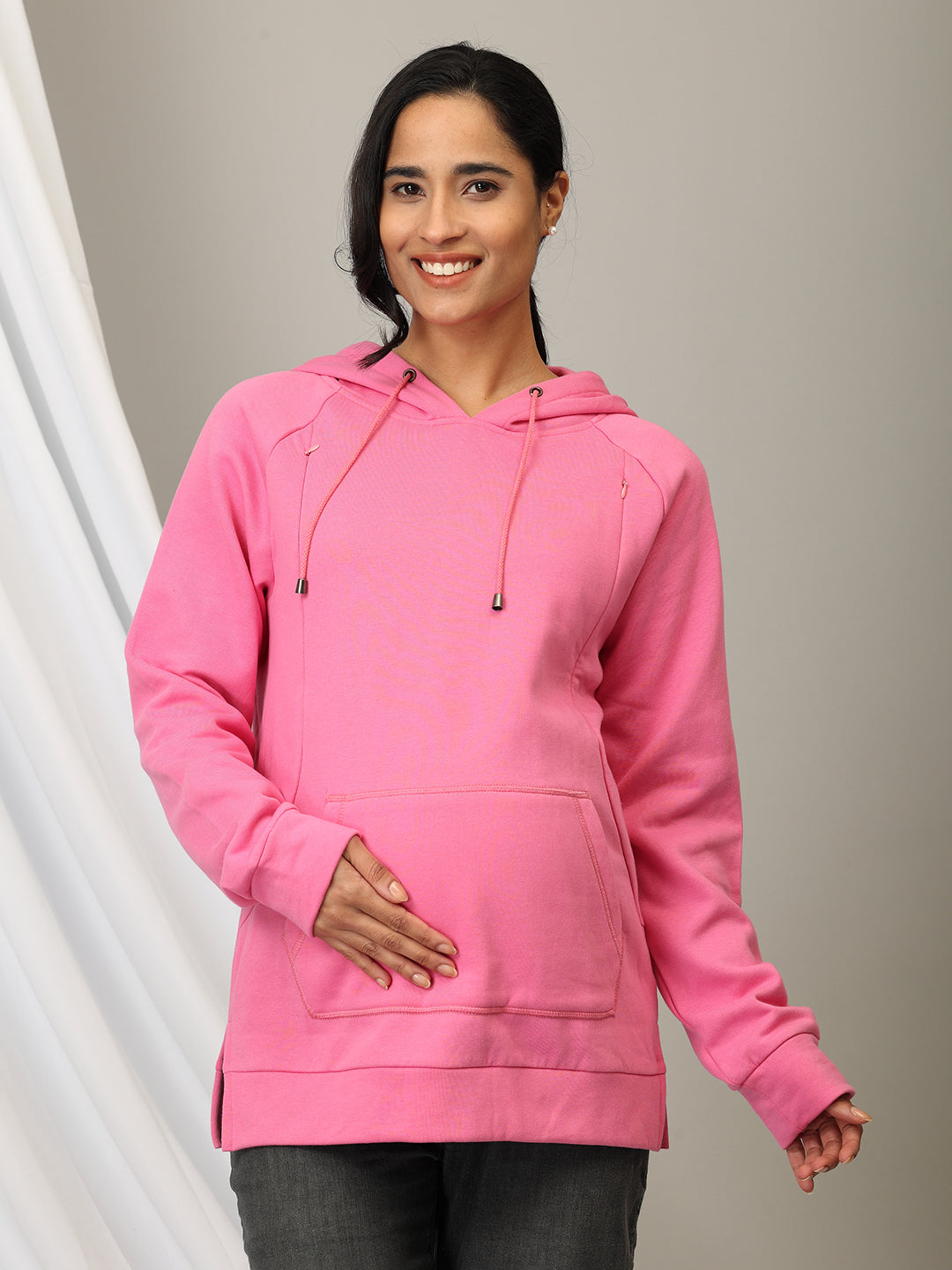 Rosé Reverie maternity and Nursing Hoodie Sweatshirt