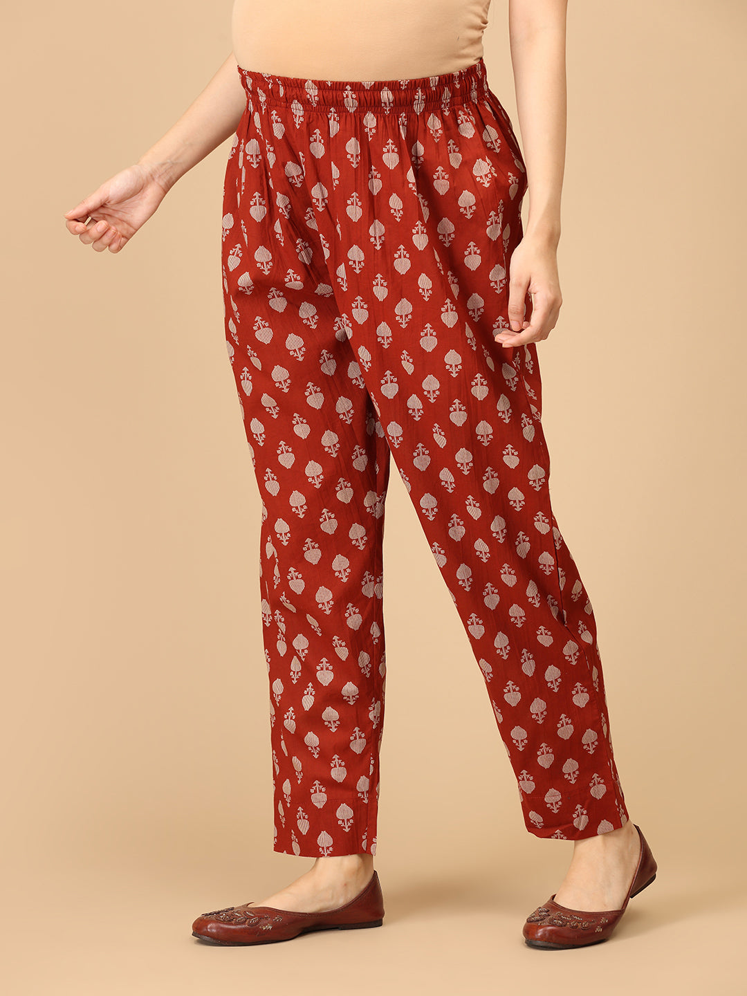 Rust Me Not Maternity and Nursing Kurta Set With Dupatta