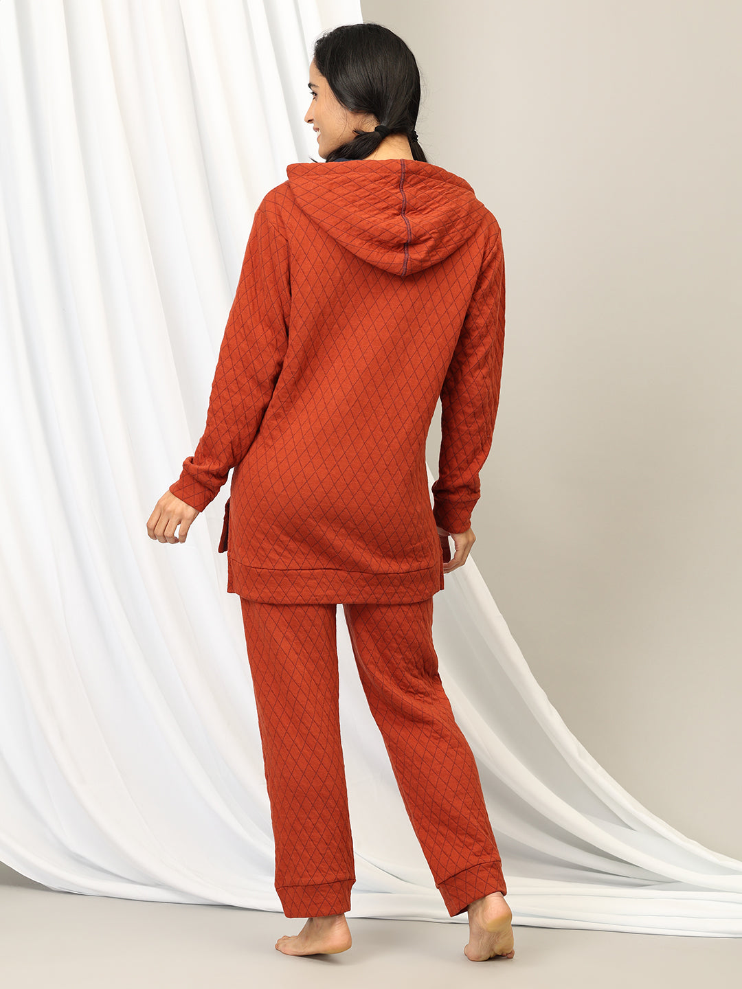 Rust & Rest Maternity And Nursing Hoodie Pajama Loungewear Set