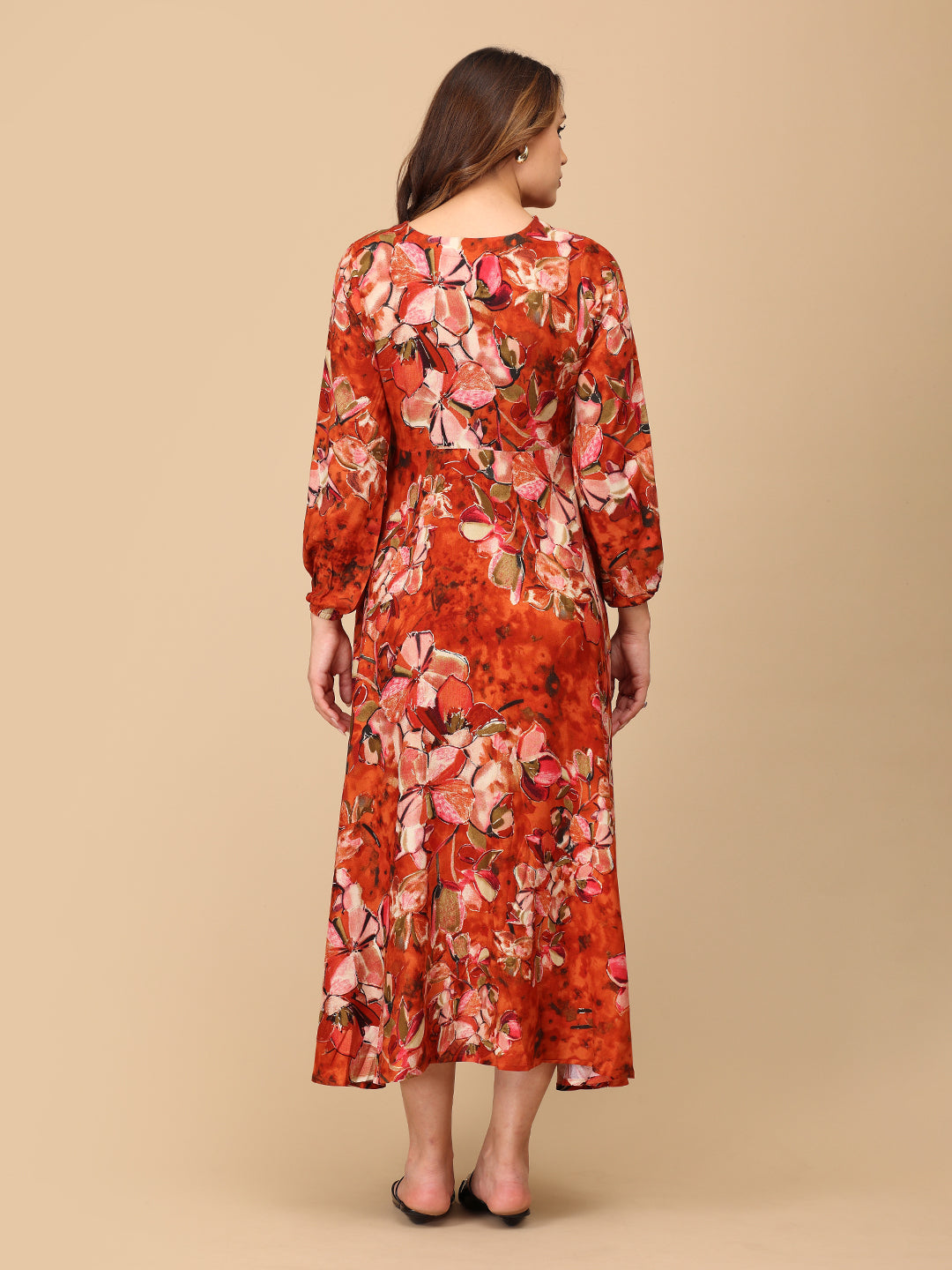 Rust in Show Maternity and Nursing Maxi Dress