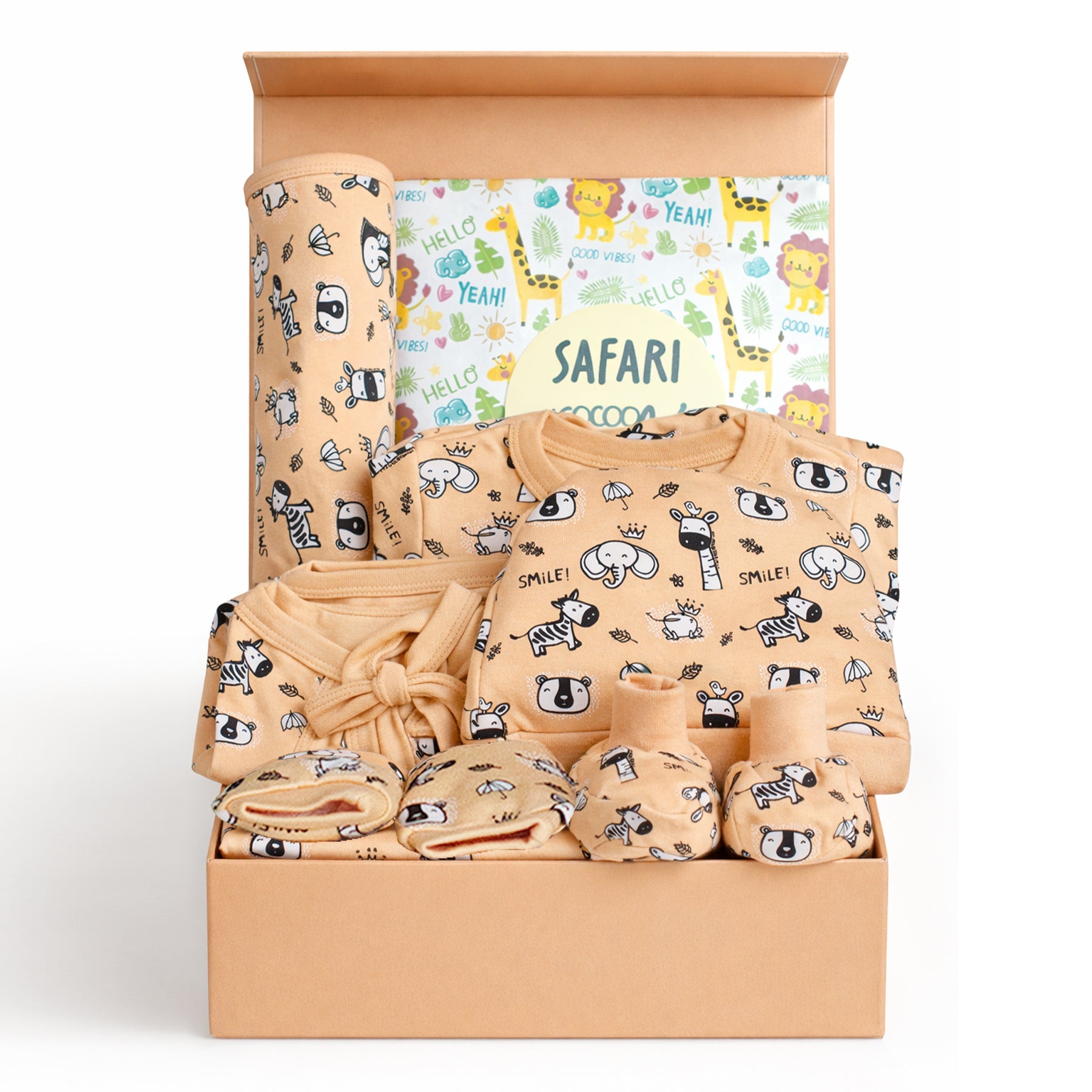 Sunset Safari 7 PCS New Born Gift Hamper Set  - Sparkle