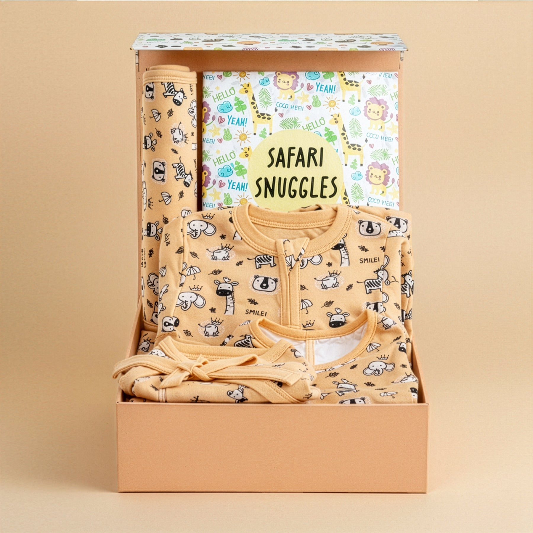 Sunset Safari 5 PCS New Born Gift Hamper Set - Shimmer