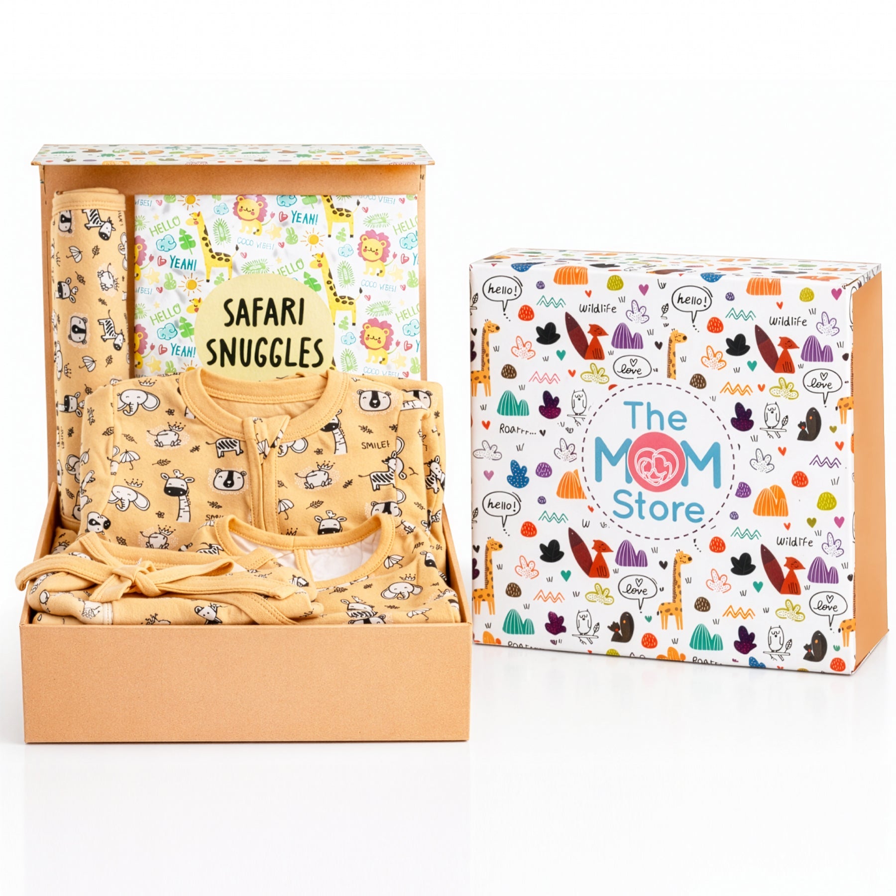 Sunset Safari 5 PCS New Born Gift Hamper Set - Shimmer