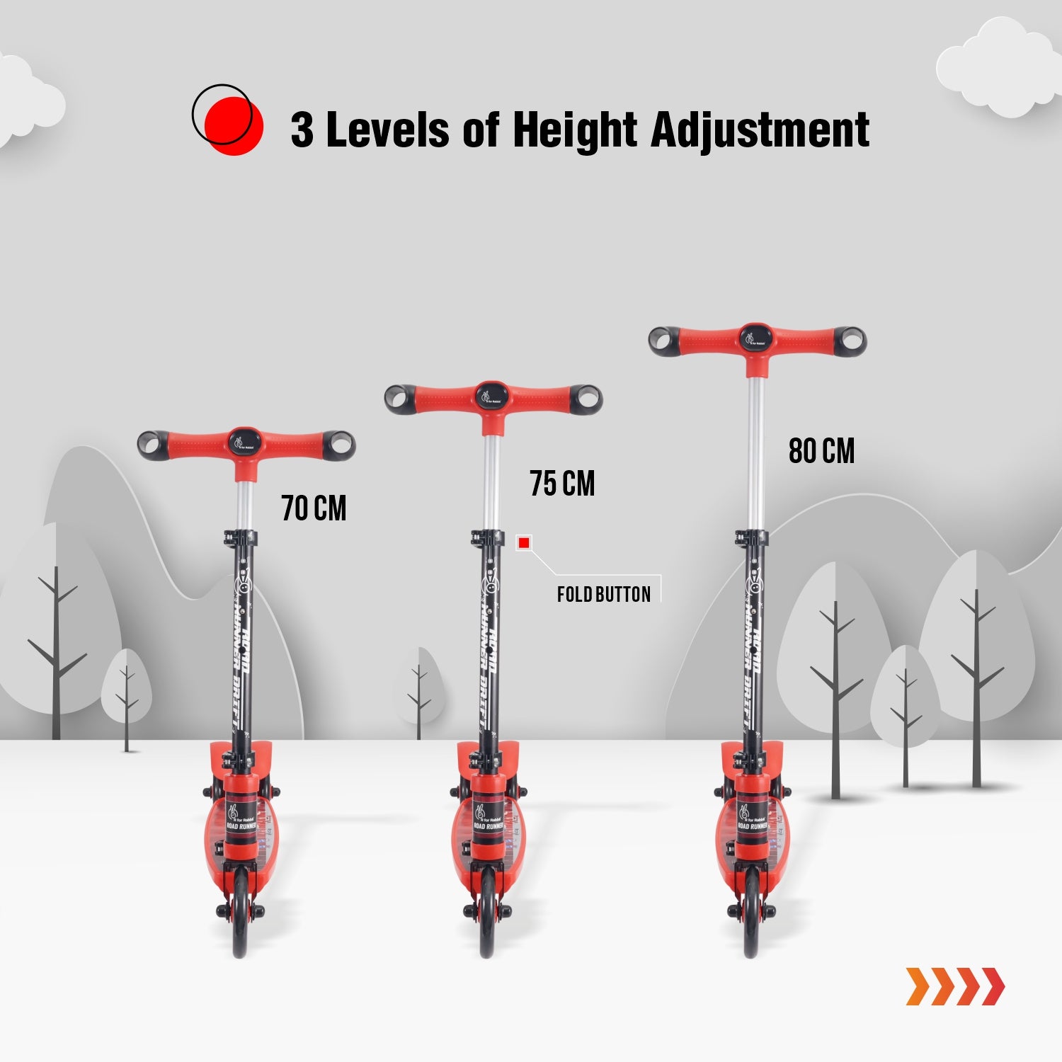 R for Rabbit Road Runner Drift- Red Black