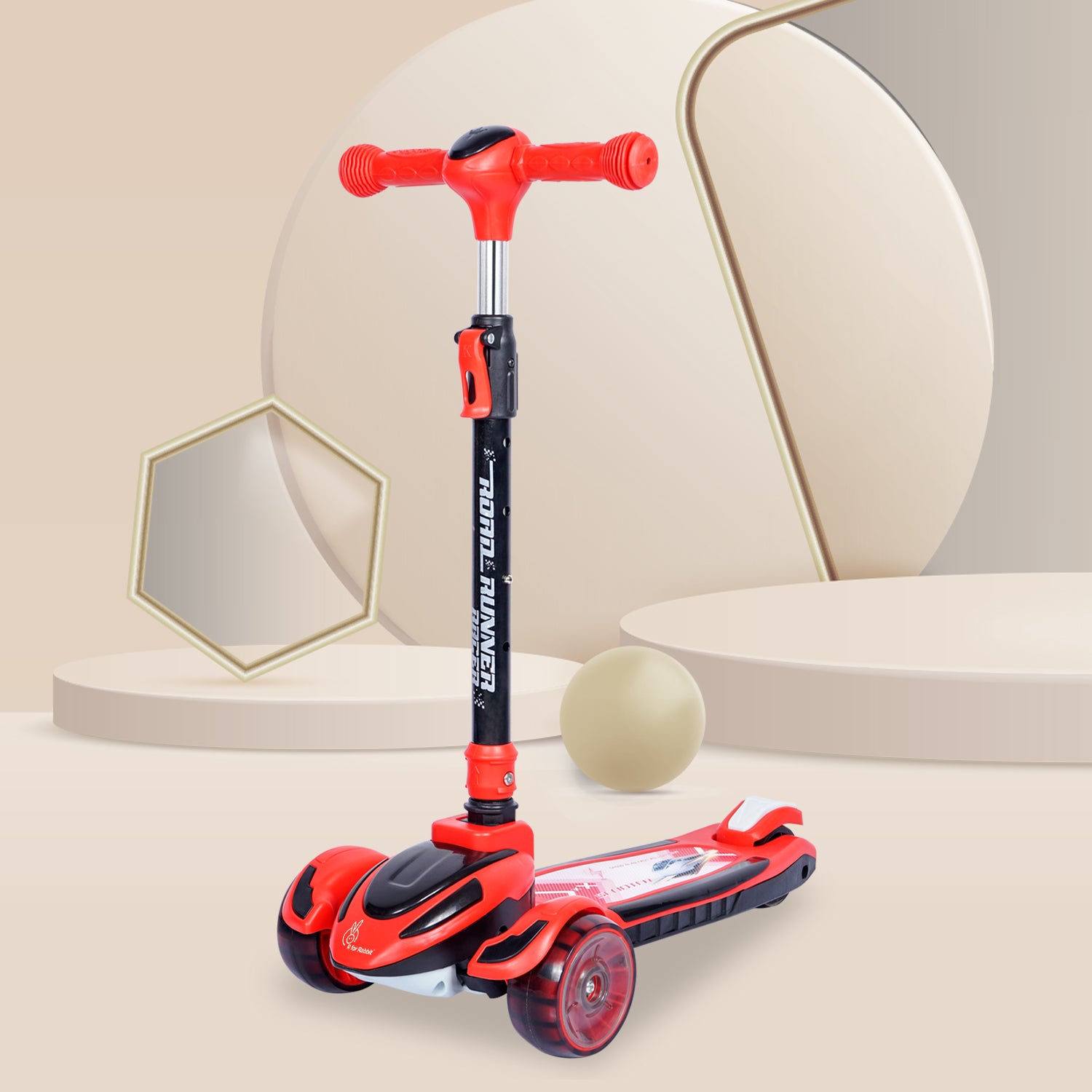 R for Rabbit Road Runner Racer- Red Black