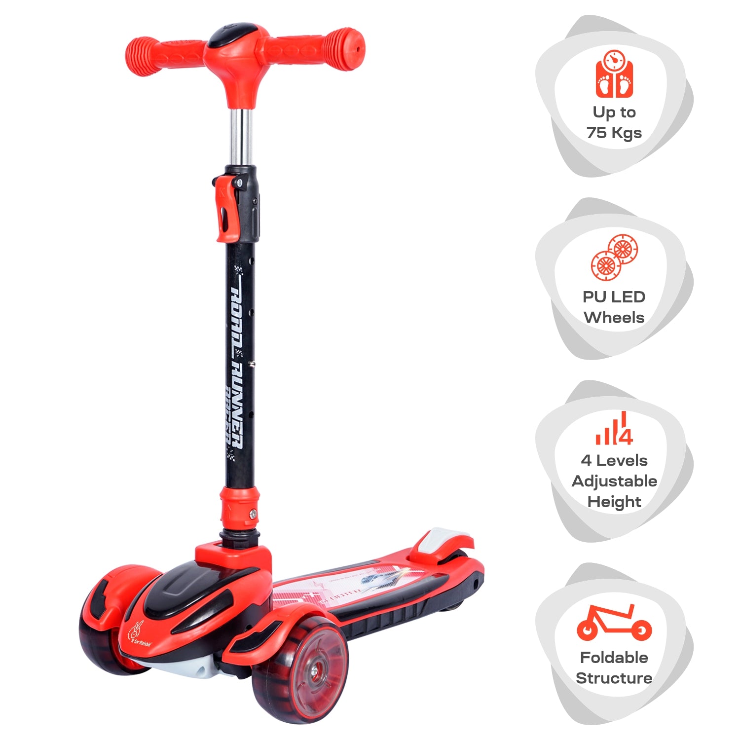 R for Rabbit Road Runner Racer- Red Black