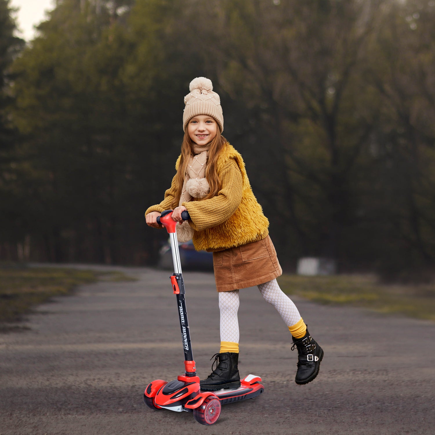 R for Rabbit Road Runner Racer- Red Black