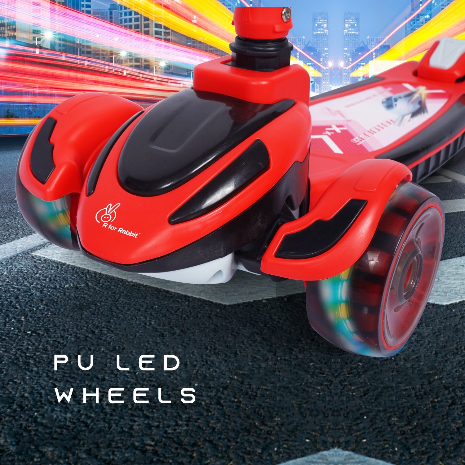 R for Rabbit Road Runner Racer- Red Black