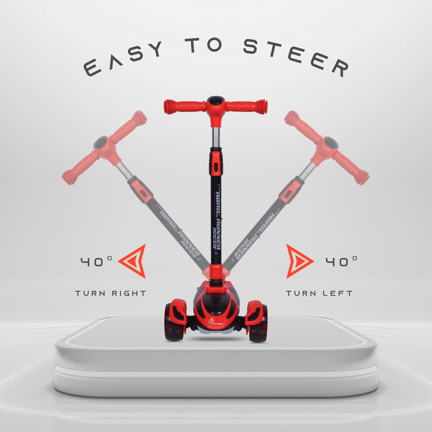 R for Rabbit Road Runner Racer- Red Black