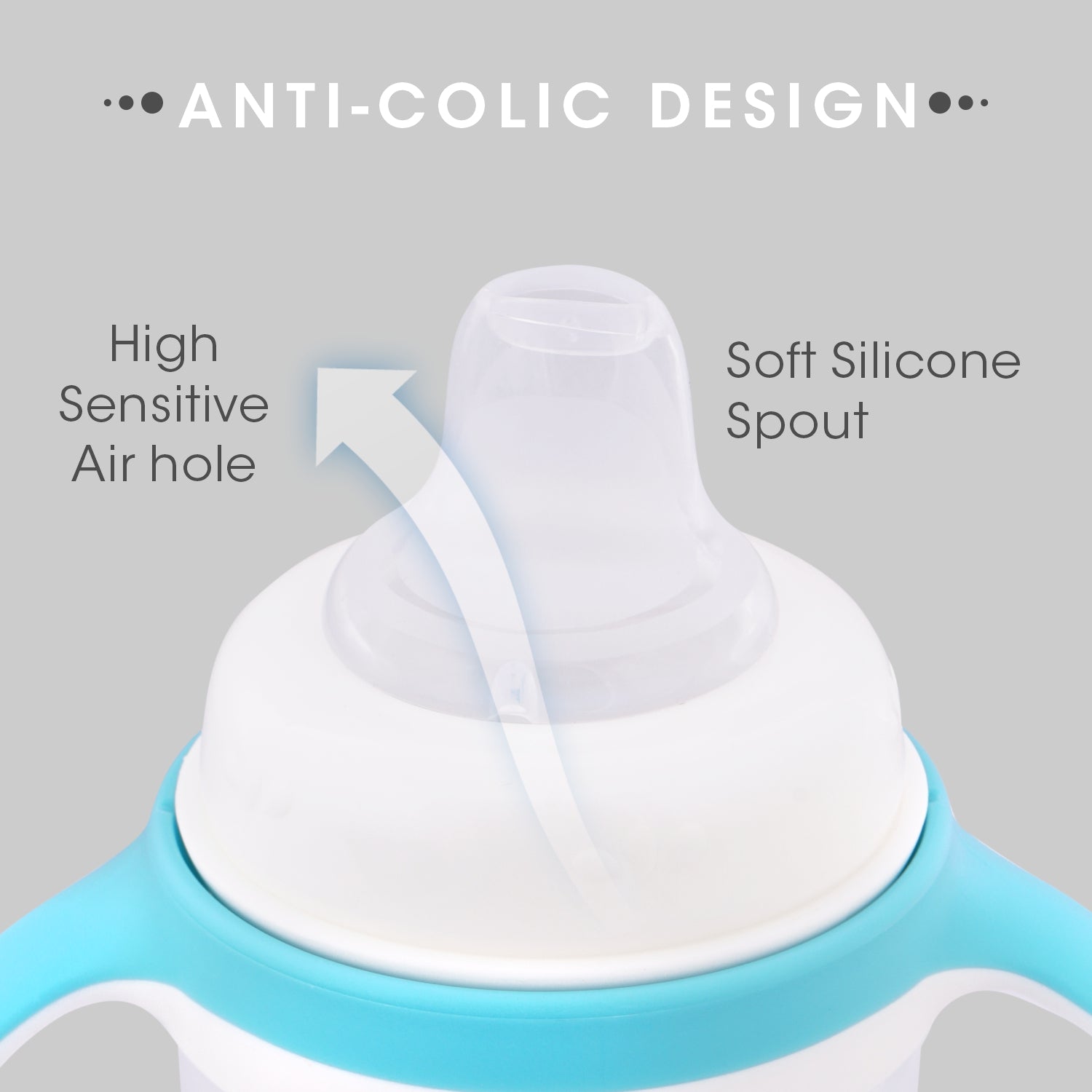 R for Rabbit Bunny Baby Spout Sippy Cup- Blue