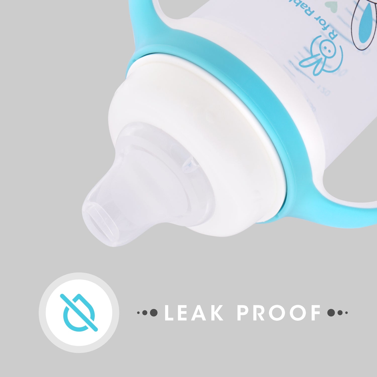 R for Rabbit Bunny Baby Spout Sippy Cup- Blue