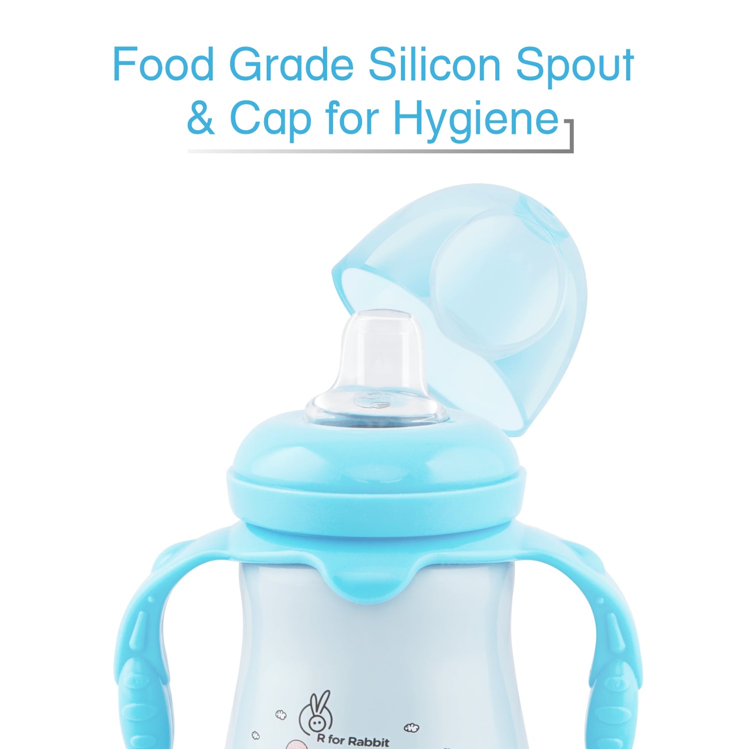 R for Rabbit Steebo Teddy Spout Cup- Blue