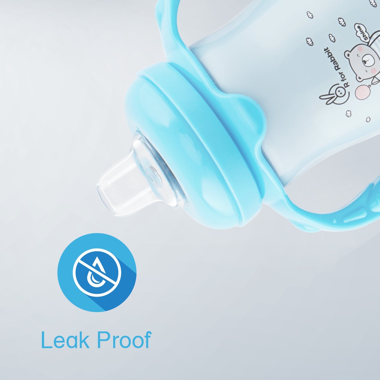 R for Rabbit Steebo Teddy Spout Cup- Blue