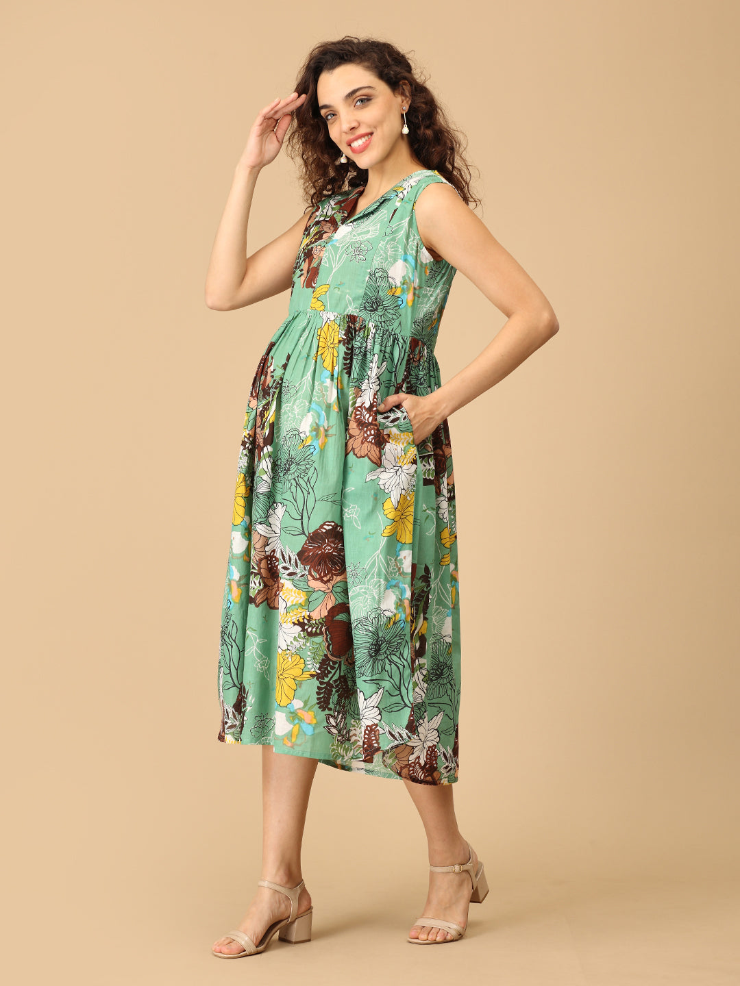 Sage the Date Maternity and Nursing Dress