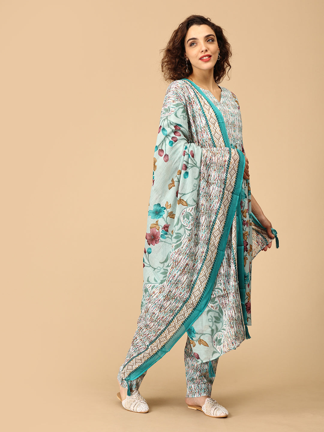 Sanskriti Chhaon Maternity and Nursing Kurta Set With Dupatta