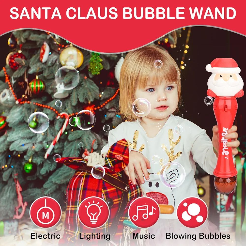 ilearnngrow Santa Claus Bubble Wand with Music and Light