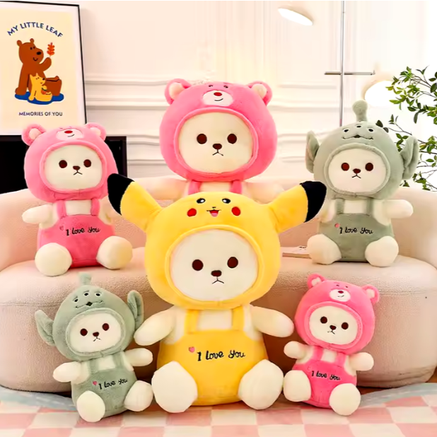 CuddleNest Teddy Bear with Cap - 'I Love You' Plush Toy for Kids