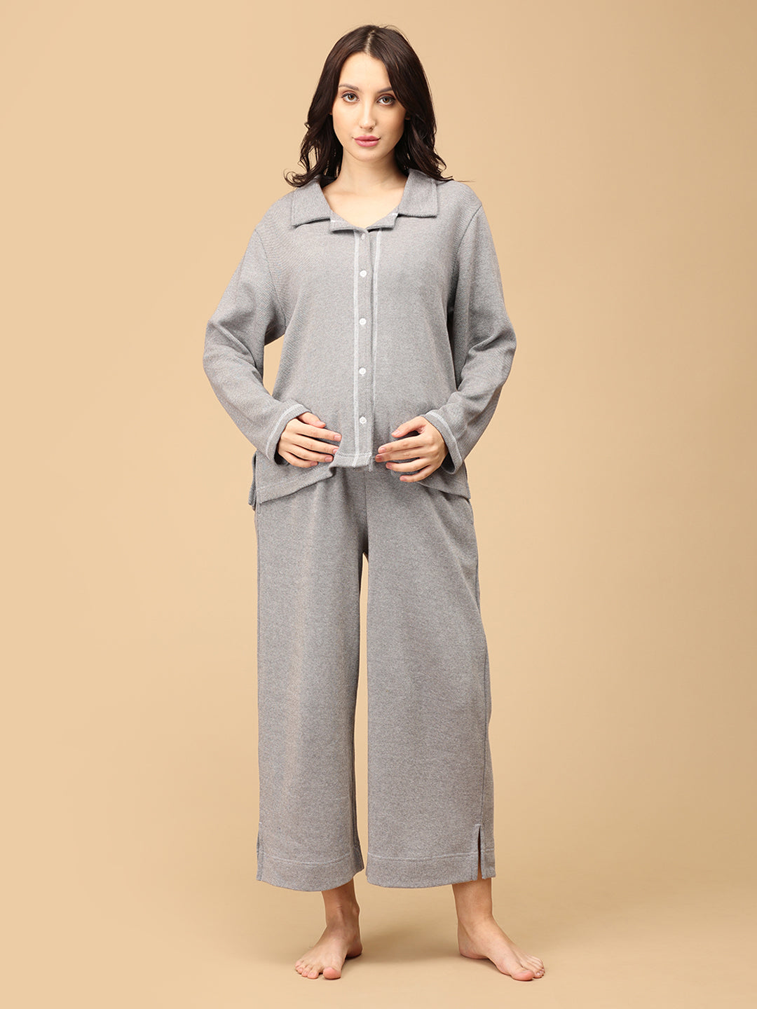 Shadow Shift Maternity and Nursing Pajama Set