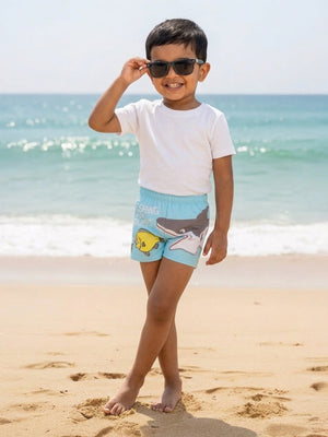 Shark Snap Boys Swim Shorts With Cap Set - The Mom Store
