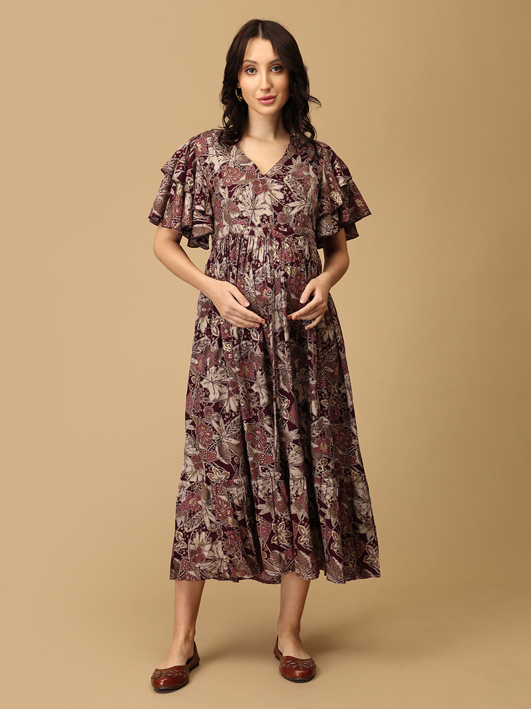 Sienna Swirl Maternity and Nursing Dress