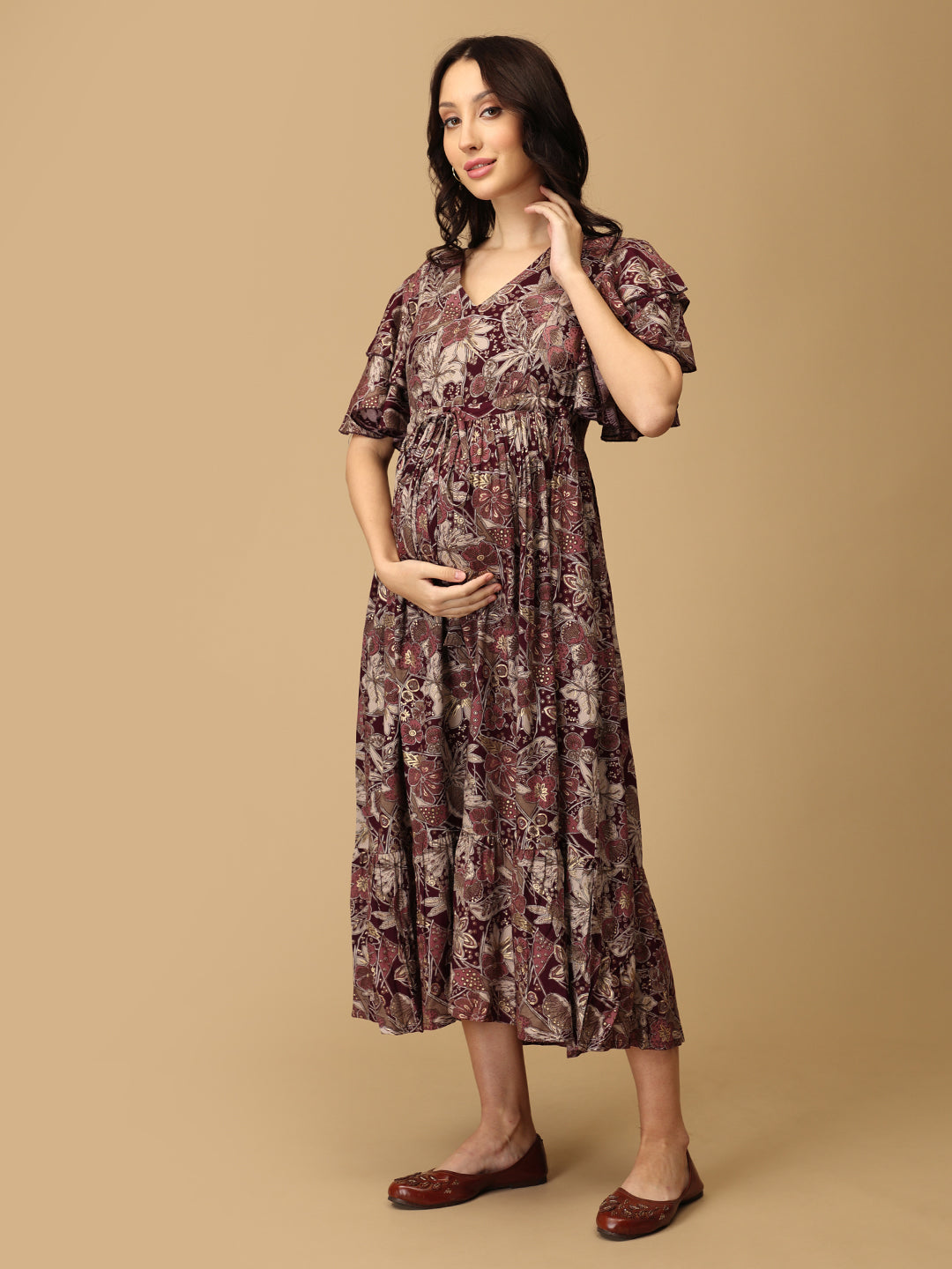 Sienna Swirl Maternity and Nursing Dress