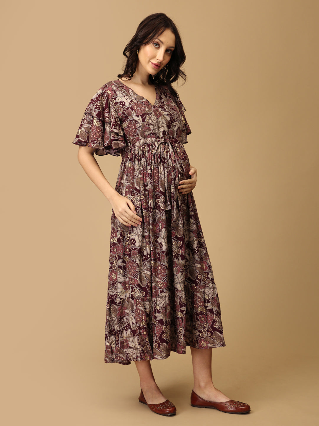 Sienna Swirl Maternity and Nursing Dress