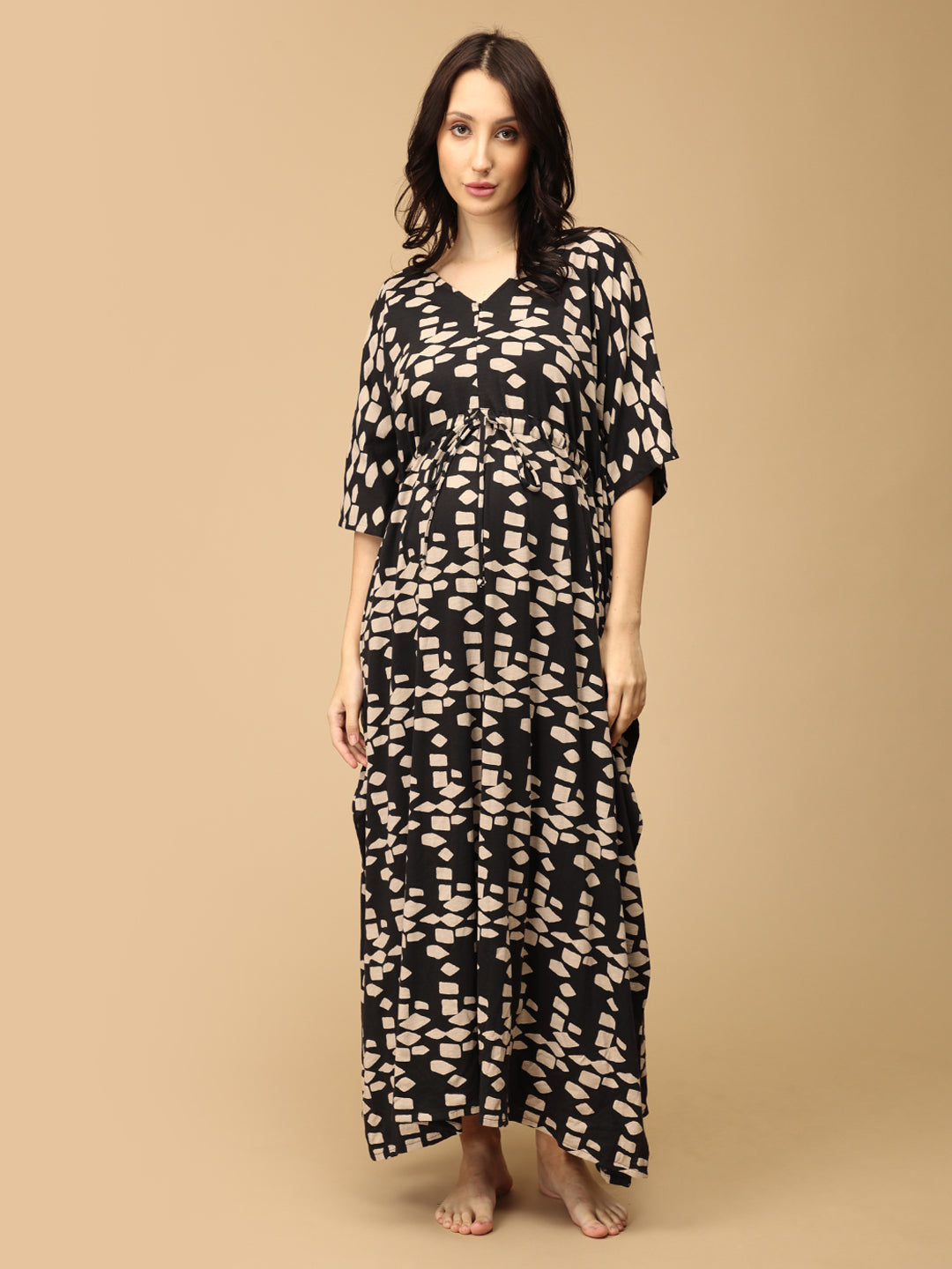 Silent Shadows Maternity and Nursing Kaftan Nighty