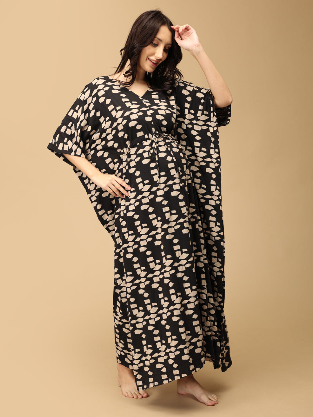 Silent Shadows Maternity and Nursing Kaftan Nighty