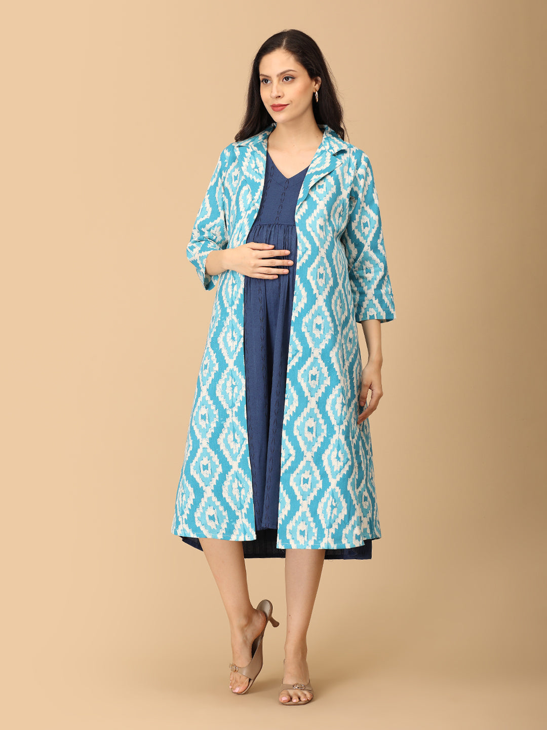 Sky’s the Limit Maternity and Nursing Shacket Dress