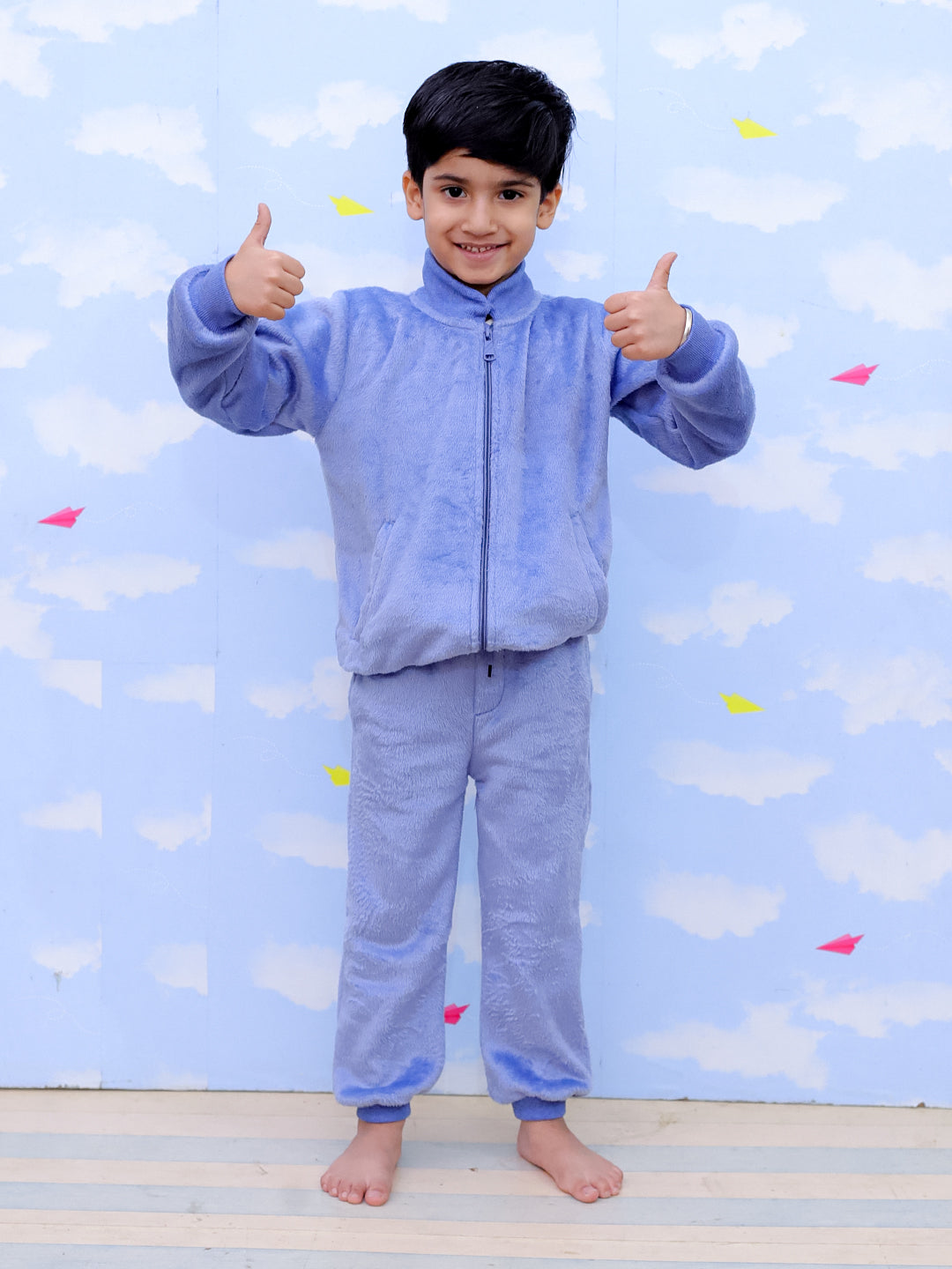 Smurf Squad Kids Fleece Zipper Jacket & Sweatpants Combo